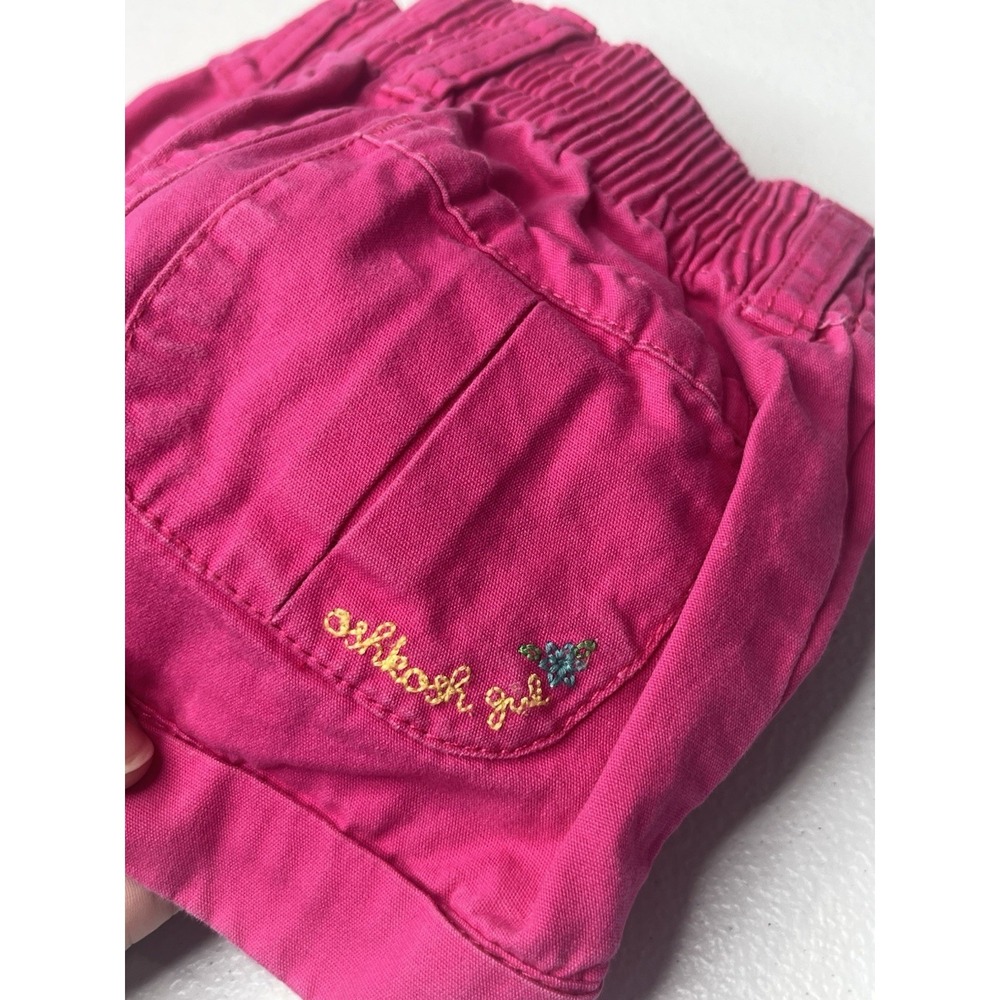 Vtg Oshkosh B'Gosh Toddler Shorts Pink Denim Y2K Size 2T Rare - Picture 5 of 5